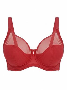 Curvy Kate Supportive Underwire Bra with Sheer Upper in Red size 32G NWT